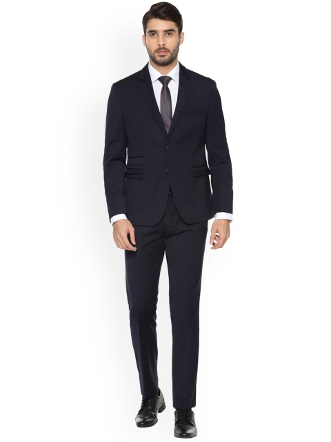 

Van Heusen Men Navy Blue Super Slim Fit Two-Piece Suit