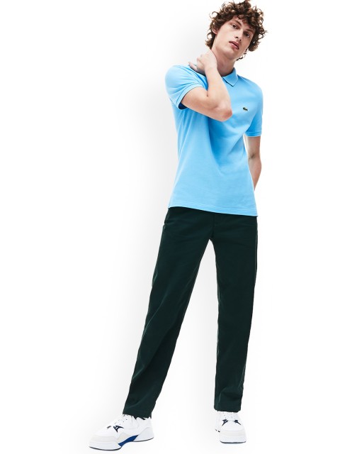 

Lacoste Men Blue Solid Polo Collar T-shirt