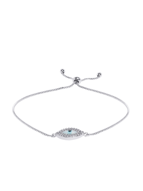 

Moon Dust Women Silver-Toned Rhodium-Plated Wraparound Bracelet
