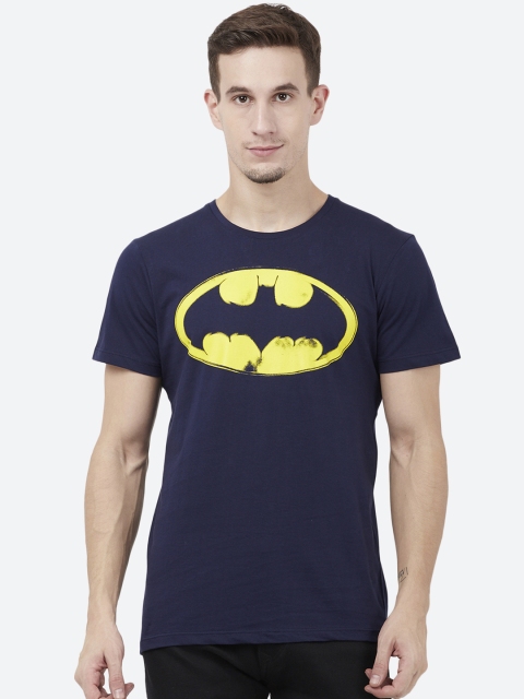 

Free Authority Men Navy Blue Batman Printed Round Neck T-Shirt
