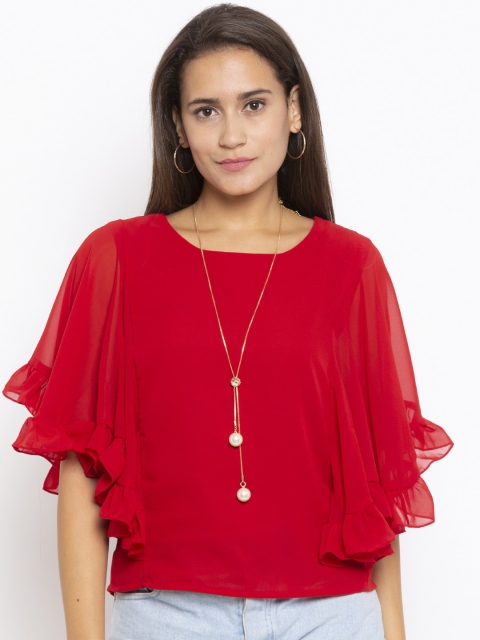 

Iti Women Red Solid Top