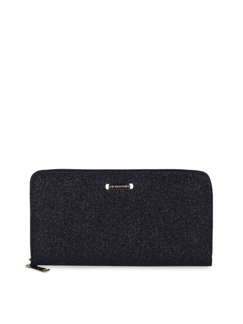 

GIORDANO Women Black Textured Zip Around Wallet