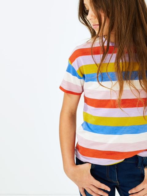 

Marks & Spencer Girls Multicoloured Striped Top, Multi