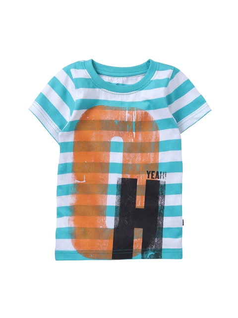 

KiddoPanti Boys Blue Printed Round Neck T-shirt