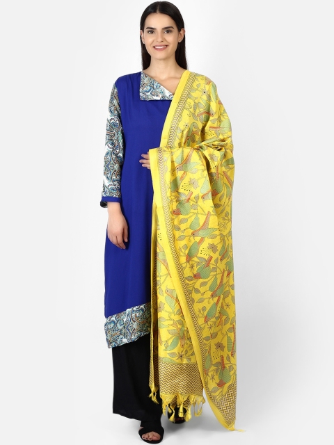 

amraoo Yellow Printed Dupatta