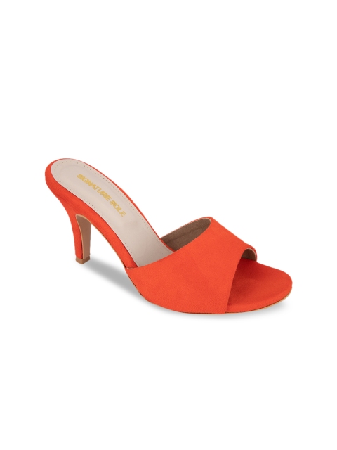 

Signature Sole Women Orange Solid Heels