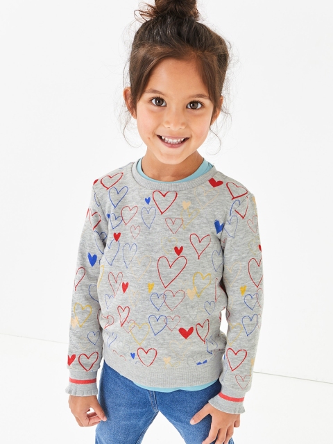 

Marks & Spencer Girls Grey Printed Sweatshirt