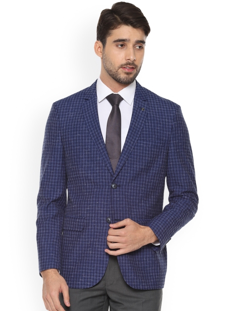 

Van Heusen Men Blue Single-Breasted Blazer