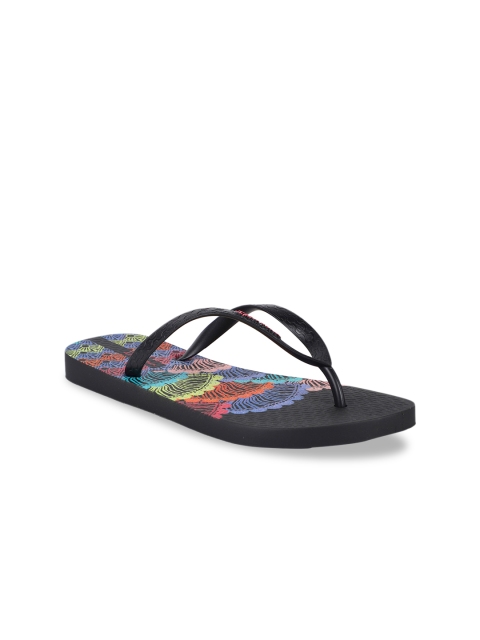 

iPanema Women Black Printed Thong Flip-Flops