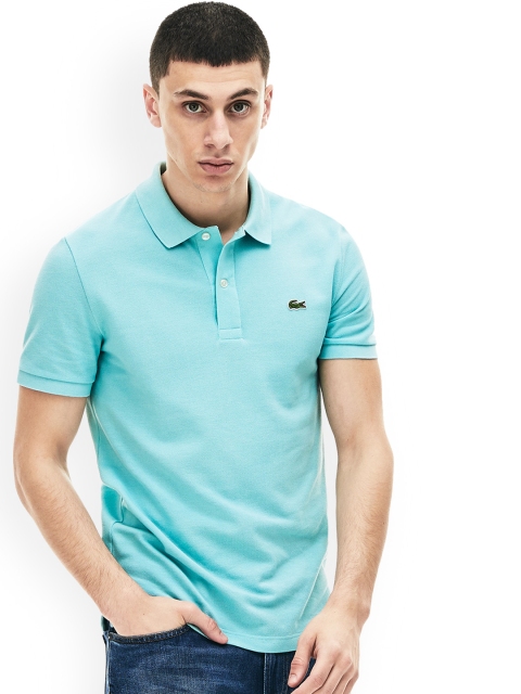 

Lacoste Men Blue Solid Polo Collar T-shirt