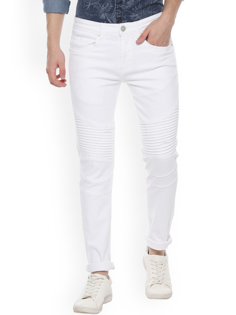 

People Men White Regular Fit Jeans