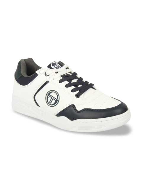 

Sergio Tacchini Men White & Black Colourblocked Sneakers