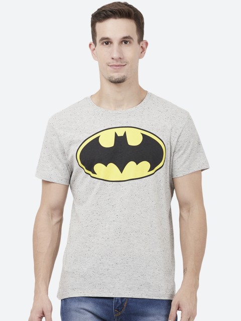 

Free Authority Men Grey Batman Printed Round Neck T-Shirt