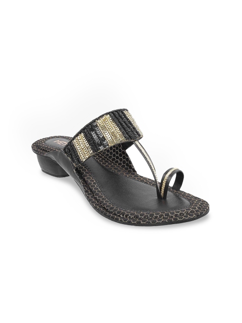 

Metro Women Black Sequinned Heels