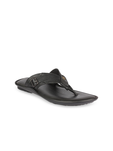 

Egoss Men Black Leather Sandals