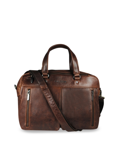 

CALFNERO Men Brown Solid Leather Laptop Bag