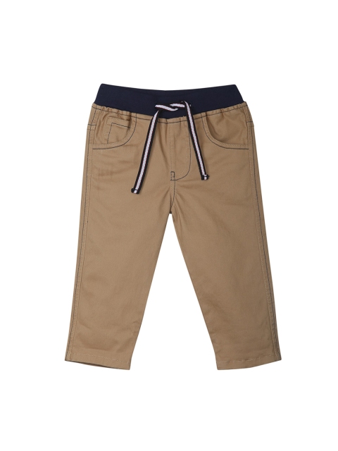 

612 league Boys Khaki Regular Fit Solid Regular Trousers