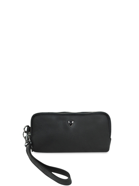 

CALFNERO Unisex Black Solid Zip Around Genuine Leather Wallet