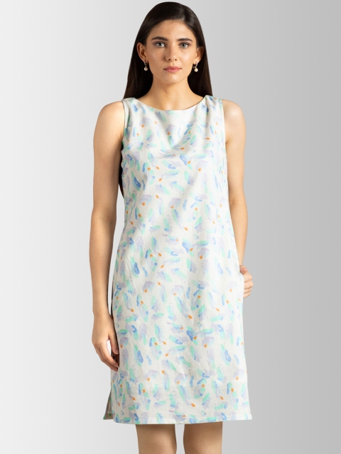 

FableStreet Women White Printed Sheath Dress