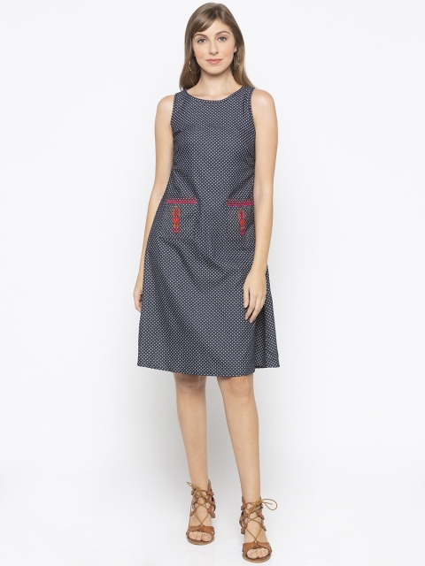 

Globus Women Grey & White A-Line Dress