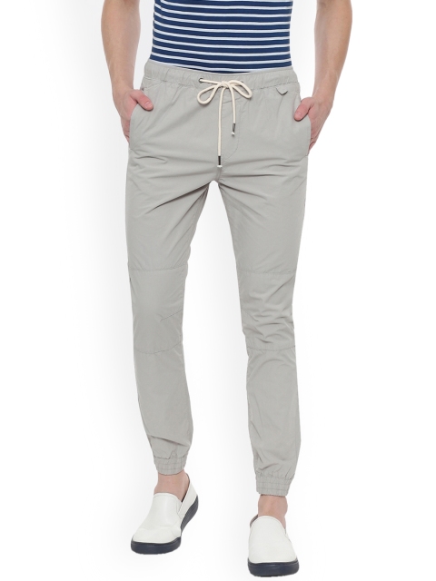 

People Men Grey Regular Fit Solid Joggers