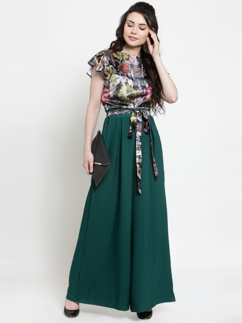 

Just Wow Green Women Printed Basic Jumpsuit