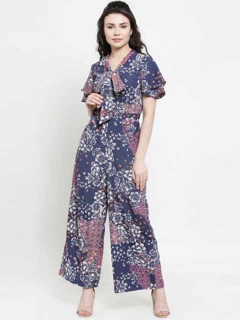 

Just Wow Women Multicoloured Printed Basic Jumpsuit, Multi