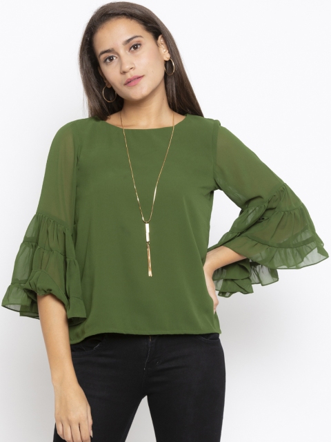 

Iti Women Green Solid Top