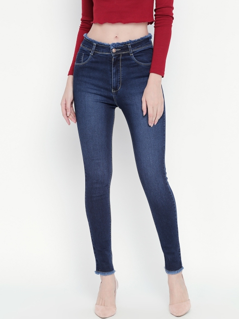 

PURPLE WATER Women Blue Slim Fit High-Rise Clean Look Stretchable Jeans