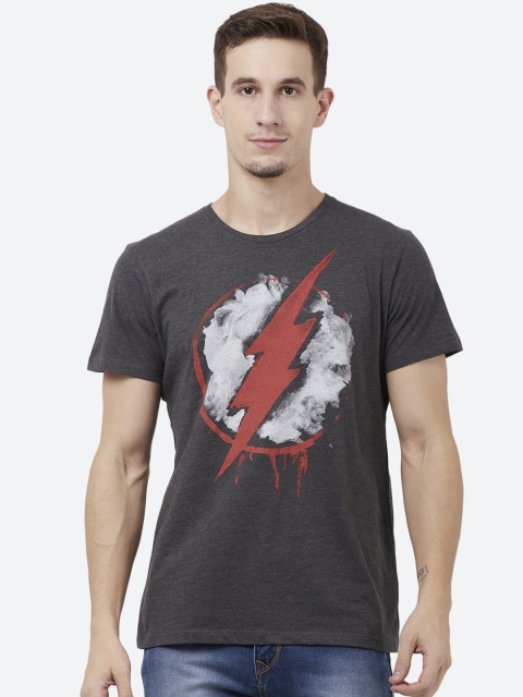 

Flash By Free Authority Grey Men's Half Sleeve T-Shirt