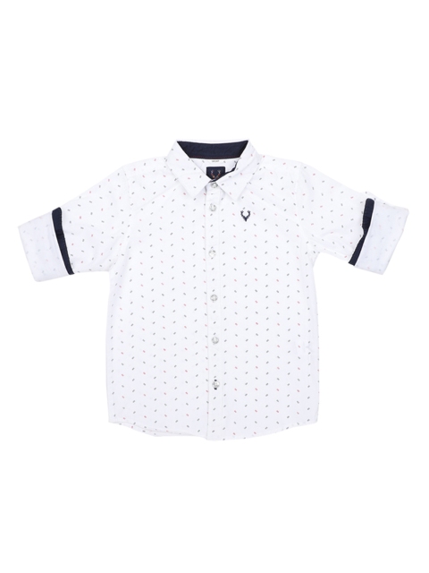 

Allen Solly Junior Boys White Relaxed Regular Fit Printed Casual Shirt