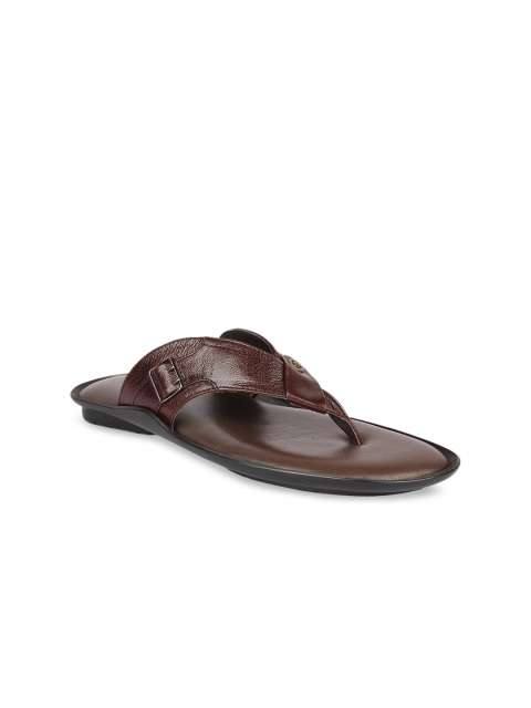 

Egoss Men Brown Leather Sandals