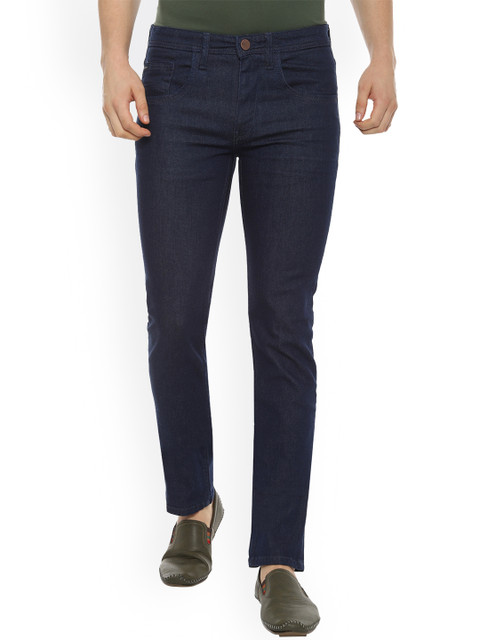 

V Dot Men Navy Blue Slim Fit Mid-Rise Clean Look Jeans