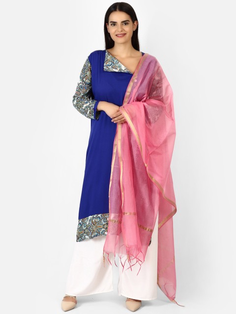 

amraoo Women Pink Solid Dupatta
