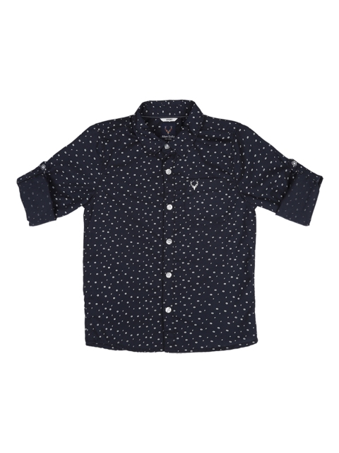 

Allen Solly Junior Boys Navy Blue Sport Slim Fit Printed Casual Shirt