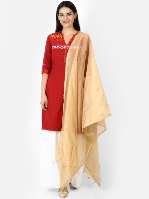 

amraoo Women Beige Solid Dupatta