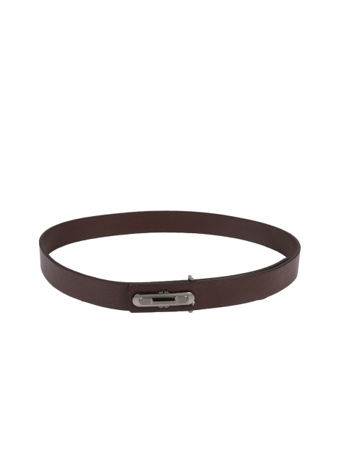 

Swiss Design Men Brown Solid Leather Belt