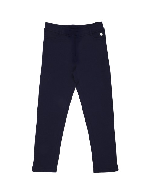 

Allen Solly Junior Girls Blue Regular Fit Solid Regular Trousers