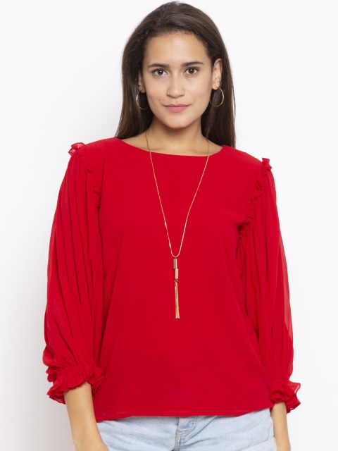 

Iti Women Red Solid Top