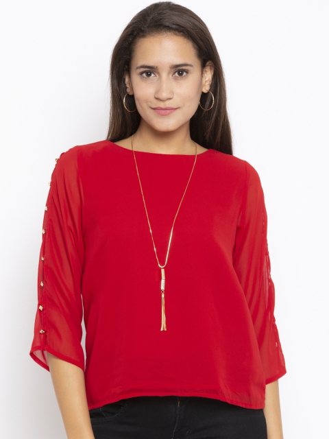 

Iti Women Red Solid Top