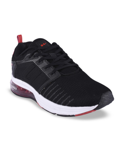 

Campus Men Black Mesh Running Shoes