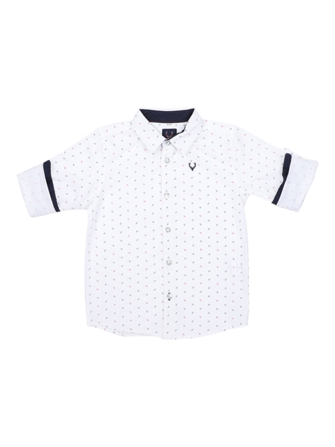 

Allen Solly Junior Boys White Relaxed Regular Fit Printed Casual Shirt