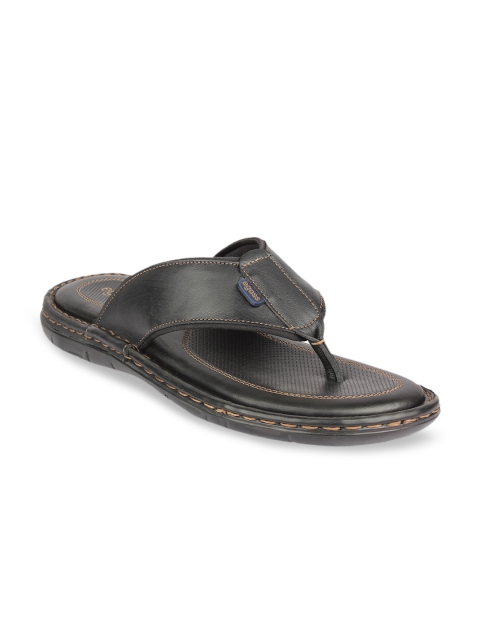 

Egoss Men Black Leather Sandals