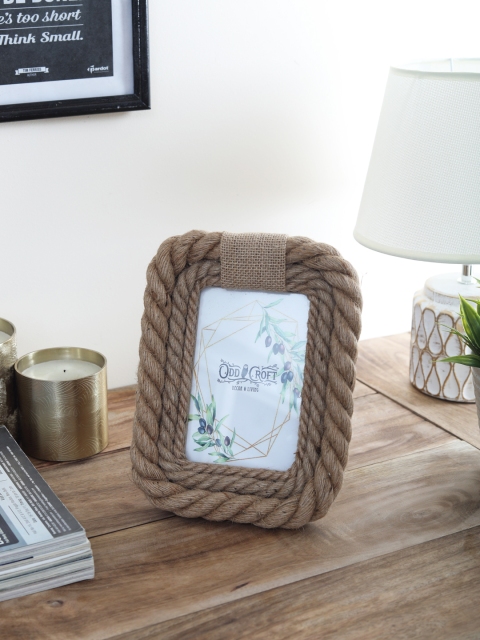 

OddCroft Brown Marina Jute Table-Top Photo Frame