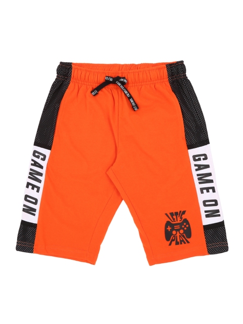 

Pantaloons Junior Boys Orange Printed Regular Fit Regular Shorts