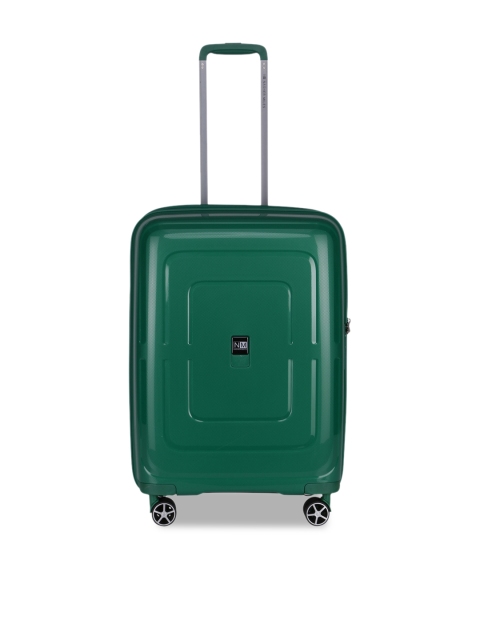 

Nasher Miles Green Solid Hard-Sided Cabin Trolley Bag