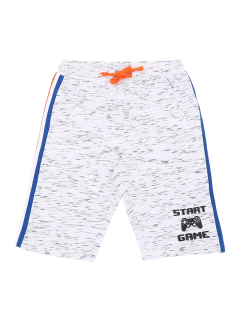 

Pantaloons Junior Boys White Self Design Regular Fit Regular Shorts
