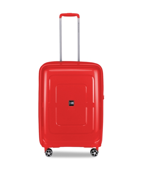 

Nasher Miles Red Solid Hard-Sided Cabin Trolley Bag