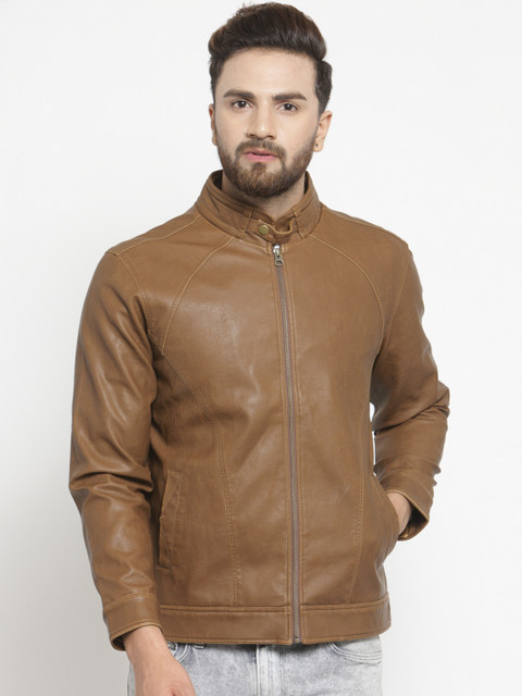 

BUKKUM Men Tan Brown Solid Jacket