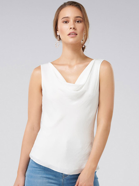 

Forever New Women White Solid Top